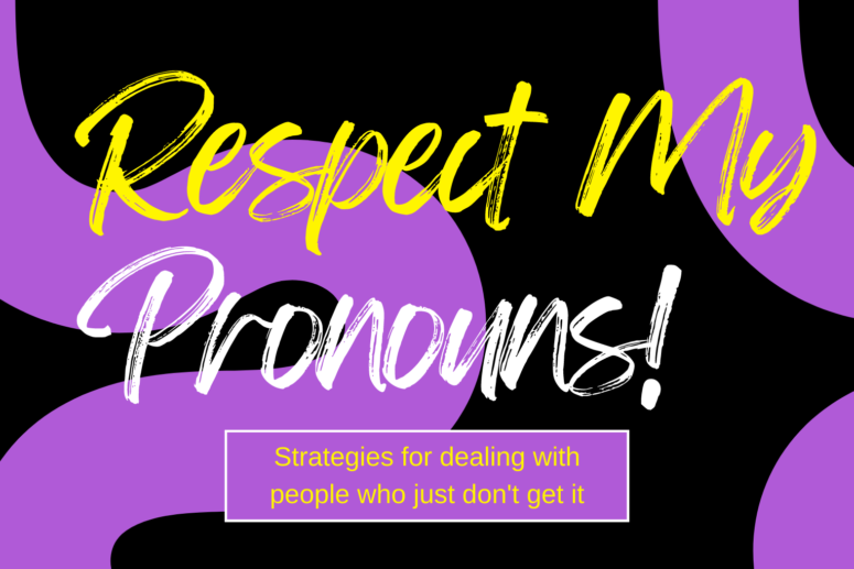 Banner imager about respecting pronouns